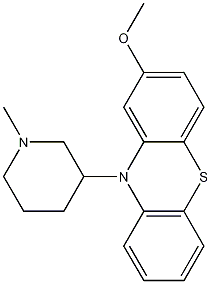 Phenothiazine, 2-methoxy-10-(1-methyl-3-piperidyl)- Structure