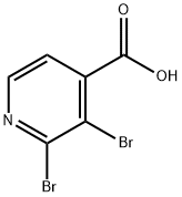 2,3-ジブロモピリジン-4-カルボン酸 化学構造式