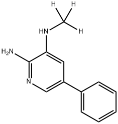 2-氨基-3-[(甲基-D3)氨基]-5-苯基吡啶,1020719-03-2,结构式