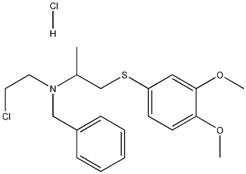 N-(2-Chloroethyl)-N-[2-[(3,4-dimethoxyphenyl)thio]-1-methylethyl]benzenemethanamine hydrochloride|N-(2-氯乙基)-N-[2-(3,4-二甲氧基苯硫基)-1-甲基乙基]苯甲胺盐酸盐