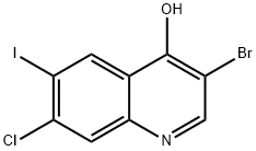 3-bromo-7-chloro-6-iodoquinolin-4-ol Struktur