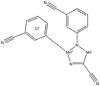 5-Cyano-2,3-bis(3-cyanophenyl)-2H-tetrazolium chloride 结构式