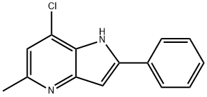 7-chloro-5-methyl-2-phenyl-1H-pyrrolo[3,2-b]pyridine Struktur