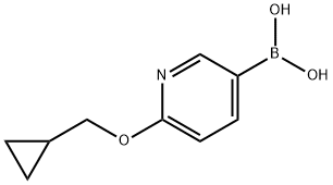 2-(シクロプロピルメトキシ)ピリジン-5-ボロン酸 化学構造式