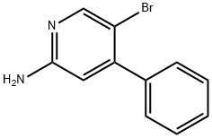 2-Amino-5-bromo-4-phenylpyridine,1029128-27-5,结构式