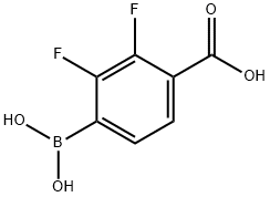 4-carboxy-2,3-difluorophenylboronic acid Struktur
