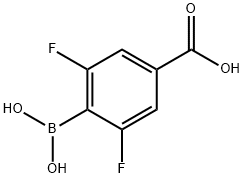 4-ボラノ-3,5-ジフルオロ安息香酸 化学構造式