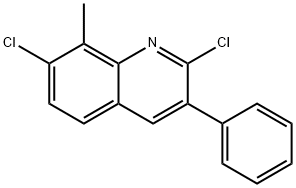 2,7-DICHLORO-8-METHYL-3-PHENYLQUINOLINE 结构式