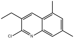 2-CHLORO-5,7-DIMETHYL-3-ETHYLQUINOLINE 化学構造式