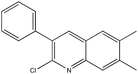 2-CHLORO-6,7-DIMETHYL-3-PHENYLQUINOLINE Structure