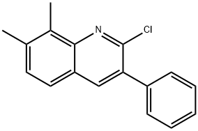 2-CHLORO-7,8-DIMETHYL-3-PHENYLQUINOLINE 化学構造式