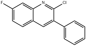 2-CHLORO-7-FLUORO-3-PHENYLQUINOLINE 化学構造式