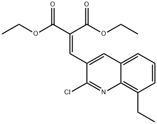 2-CHLORO-8-ETHYL-3-(2,2-DIETHOXYCARBONYL)VINYLQUINOLINE 结构式