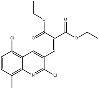 2,5-DICHLORO-8-METHYL-3-(2,2-DIETHOXYCARBONYL)VINYLQUINOLINE Struktur