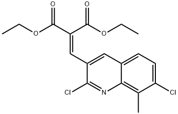 2,7-DICHLORO-8-METHYL-3-(2,2-DIETHOXYCARBONYL)VINYLQUINOLINE,1031929-06-2,结构式