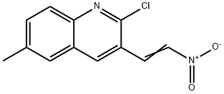 E-2-CHLORO-6-METHYL-3-(2-NITRO)VINYLQUINOLINE 结构式