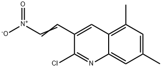 E-2-CHLORO-5,7-DIMETHYL-3-(2-NITRO)VINYLQUINOLINE Structure