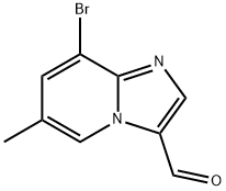 8-溴-6-甲基咪唑并[1,2-A]吡啶-3-甲醛, 1033202-08-2, 结构式