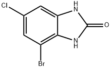 4-BROMO-6-CHLOROBENZOIMIDAZOL-2-ONE, 1035390-48-7, 结构式