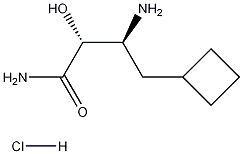 (2R,3S)-3-amino-4-cyclobutyl-2-hydroxybutanamide hydrochloride Struktur
