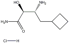 (ALPHAS,BETAR)-BETA-氨基-ALPHA-羟基环丁烷丁酰胺盐酸盐, 1036931-36-8, 结构式
