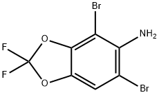 4,6-二溴-2,2-二氟-1,3-苯并二氧戊环-5-胺, 1037763-48-6, 结构式