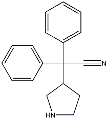 a,a-Diphenyl-3-pyrrolidineacetonitrile Struktur