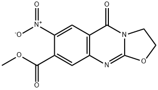 Methyl7-nitro-5-oxo-3,5-dihydro-2H-oxazolo[2,3-b]quinazoline-8-carboxylate Struktur