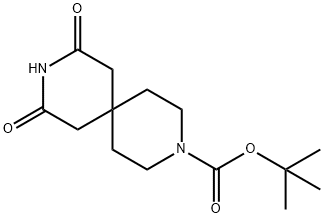 3,9-Diazaspiro[5.5]undecane-3-carboxylic acid, 8,10-dioxo-, 1,1-dimethylethyl ester Structure