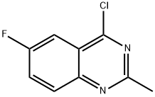 4-chloro-6-fluoro-2-methylquinazoline Struktur