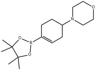 4-[4-(4,4,5,5-TETRAMETHYL-1,3,2-DIOXABOROLAN-2-YL)-3-CYCLOHEXEN-1-YL]-MORPHOLINE 化学構造式