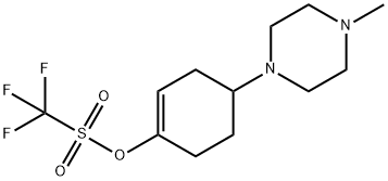 4-(4-甲基哌嗪-1-基)环己烷-1-烯-1-基 三氟甲磺酸酯,1046793-61-6,结构式