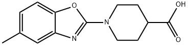 1-(5-methylbenzo[d]oxazol-2-yl)piperidine-4-carboxylic acid Struktur