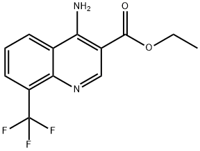 4-Amino-8-(trifluoromethyl)quinoline-3-carboxylic acid ethyl ester Struktur