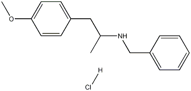 N-ベンジル-1-(4-メトキシフェニル)プロパン-2-アミン塩酸塩 化学構造式