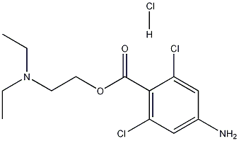 4-氨基-2,6-二氯-苯甲酸2-(二乙氨基)乙基酯盐酸盐,1049696-00-5,结构式
