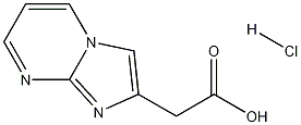 イミダゾ[1,2-A]ピリミジン-2-酢酸塩酸塩 化学構造式