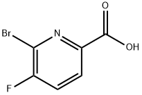6-Bromo-5-fluoro-2-pyridinecarboxylic acid Struktur