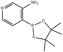 4-(4,4,5,5-四甲基-1,3,2-二噁硼烷-2-基)吡啶-3-胺 结构式