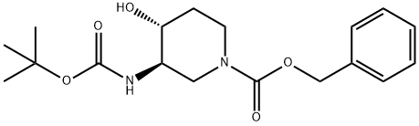 反式-3-((叔丁氧羰基)胺基)-4-羟基吡啶-1-羧酸苄基酯, 1052715-76-0, 结构式