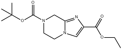7-tert-butyl 2-ethyl 5,6-dihydroimidazo[1,2-a]pyrazine-2,7(8H)-dicarboxylate 化学構造式