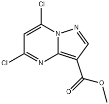 5,7-二氯吡唑并[1,5-A]嘧啶-3-甲酸甲酯, 1053656-37-3, 结构式