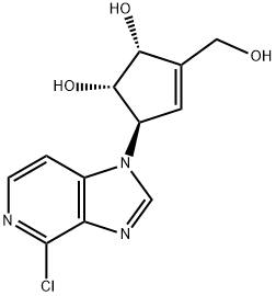 (1S,2R)-5-(4-氯-1H-咪唑并[4,5-C]吡啶-1-基)-3-(羟甲基)环戊-3-烯-1,2-二醇,105522-08-5,结构式