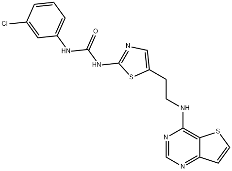 N-(3-Chlorophenyl)-N'-[5-[2-(thieno[3,2-d]pyrimidin-4-ylamino)ethyl]-2-thiazolyl]urea