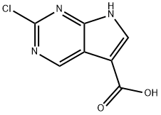 2-Chloro-7H-pyrrolo[2,3-d]pyrimidine-5-carboxylic acid Structure