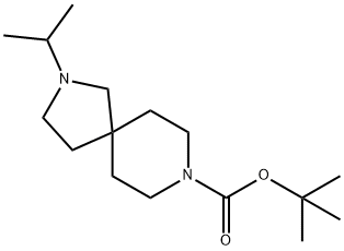 2,8-Diazaspiro[4.5]decane-8-carboxylic acid, 2-(1-methylethyl)-, 1,1-dimethylethyl ester Struktur