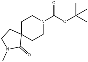 2,8-Diazaspiro[4.5]decane-8-carboxylic acid, 2-methyl-1-oxo-, 1,1-dimethylethyl ester Struktur