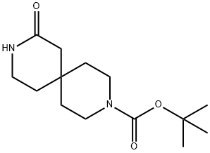 8-オキソ-3,9-ジアザスピロ[5.5]ウンデカン-3-カルボン酸TERT-ブチル 化学構造式