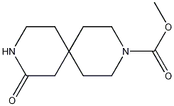 3,9-Diazaspiro[5.5]undecane-3-carboxylic acid, 8-oxo-, methyl ester Struktur