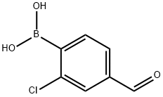 2-Chloro-4-formylphenylboronic acid Struktur